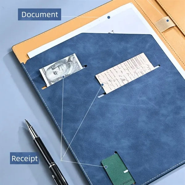 2 In 1 Waterproof PU Leather Folder Notepad Premium