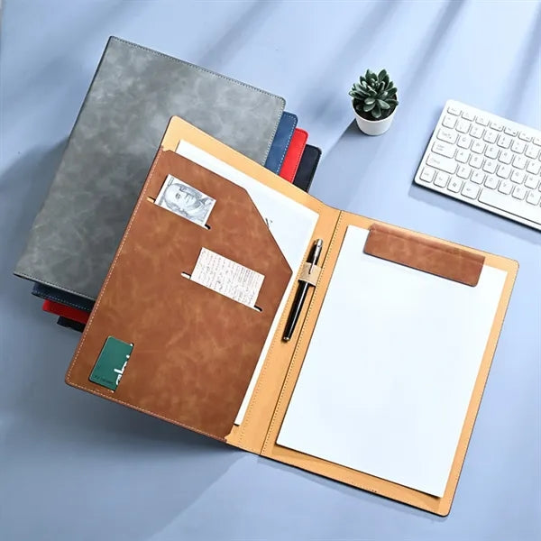 2 In 1 Waterproof PU Leather Folder Notepad Premium