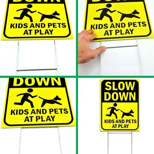 H Stake PP Hollow Yard Sign Plastic Corrugated Billboard