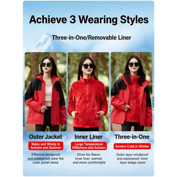 Waterproof, windproof, and warm hooded jacket