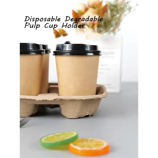 Biodegradable Pulp Disposable Bubble Tea Cup Holder