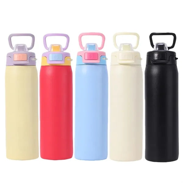 22 Oz Stainless Steel Insulated Water Bottle Leakproof Kids