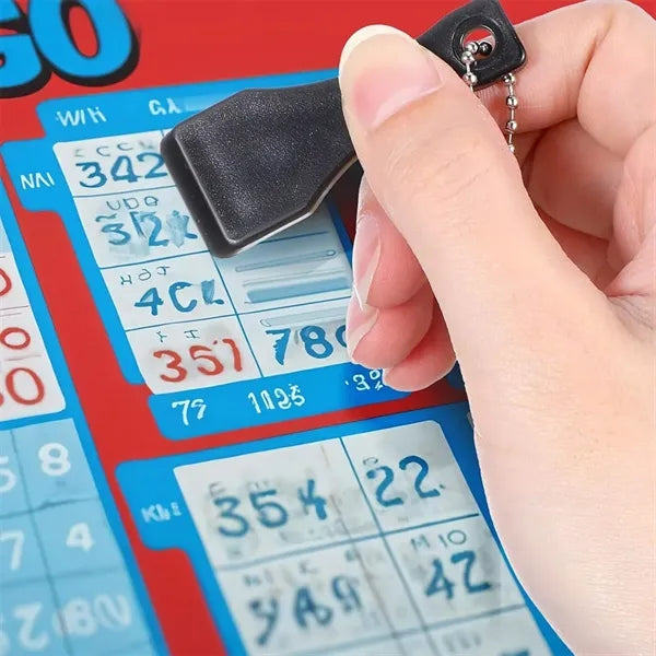 Portable Lottery Ticket Scratcher Bead Chain Keychain