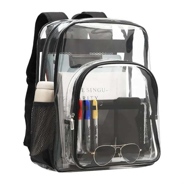 Transparent School Bag With Mesh Pocket