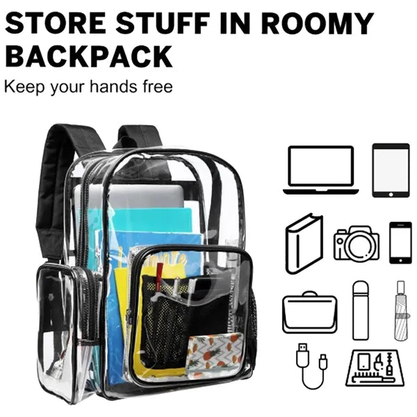 Clear Backpack for Adults Travel