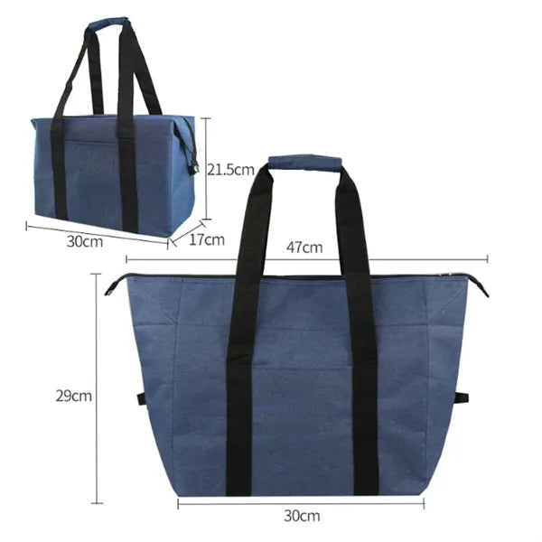 Insulated Cooler Tote Bag With Zipper