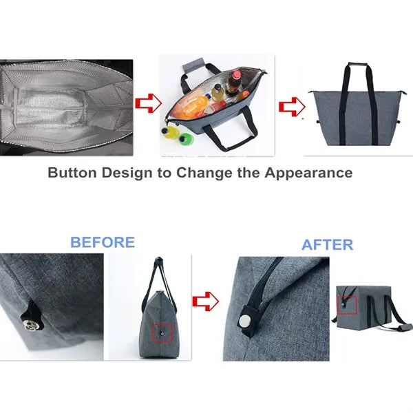 Insulated Cooler Tote Bag With Zipper