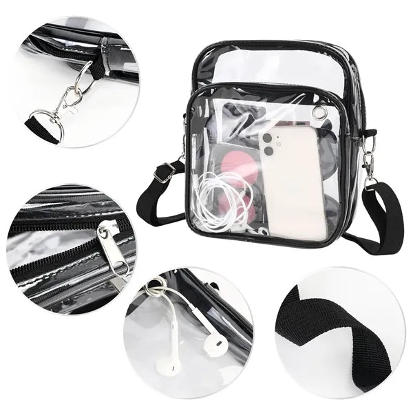 Clear PVC Crossbody Shoulder Bag