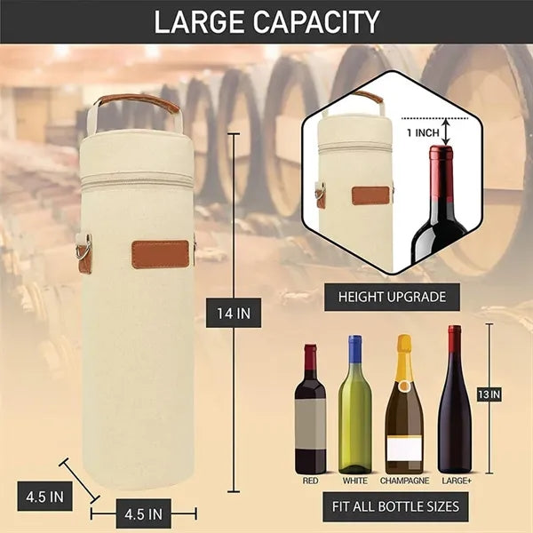 Portable Single Bottle Wine Cooler Bag
