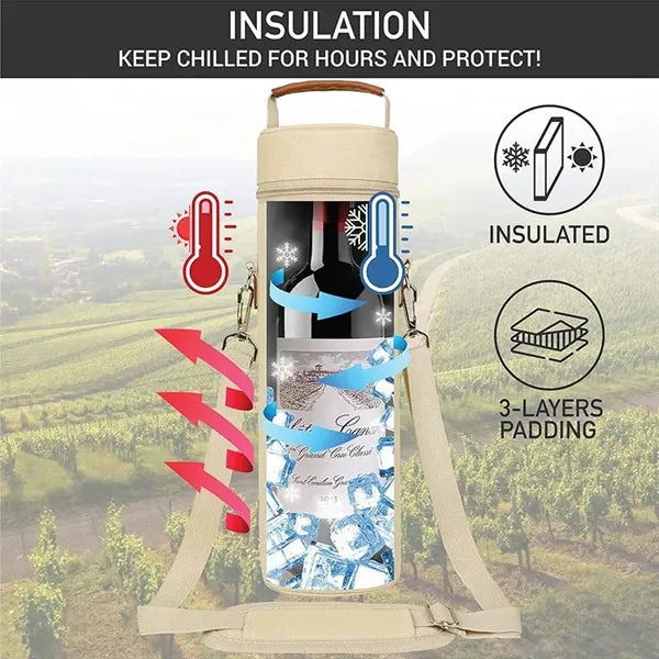Portable Single Bottle Wine Cooler Bag