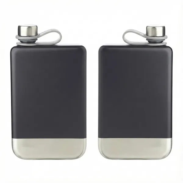 Two-Tone Stainless-Steel Hip Flask, 8 oz.