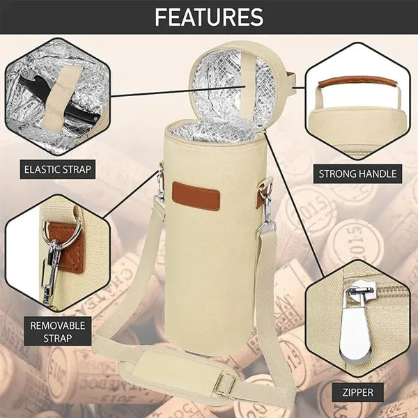 Portable Single Bottle Wine Cooler Bag