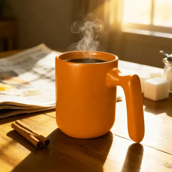 15 oz. Ceramic Mug with Ergonomic Handle Design