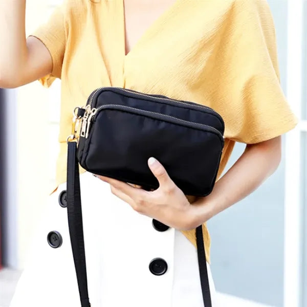 Nylon Crossbody Bag with Adjustable Strap