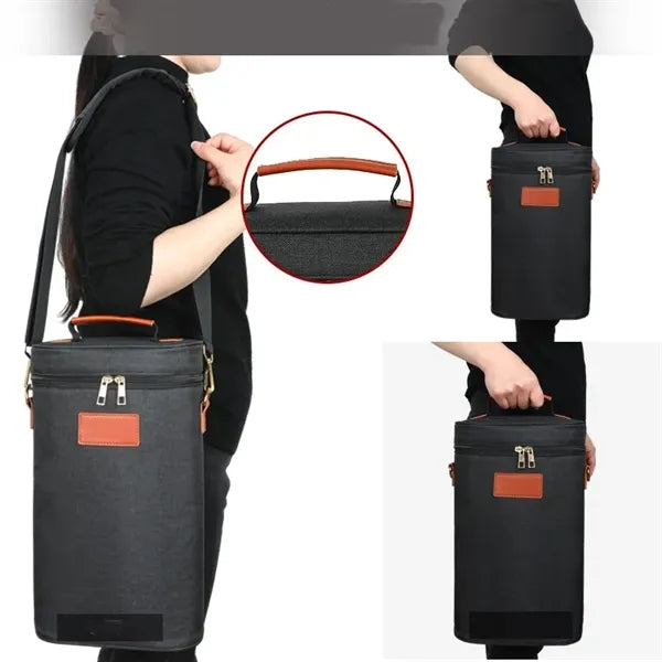 Insulated Wine Tote Bag - 2-Bottle