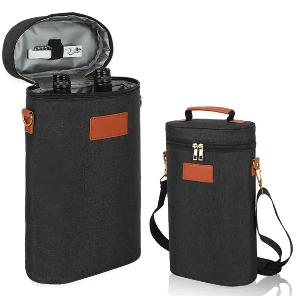 Insulated Wine Tote Bag - 2-Bottle