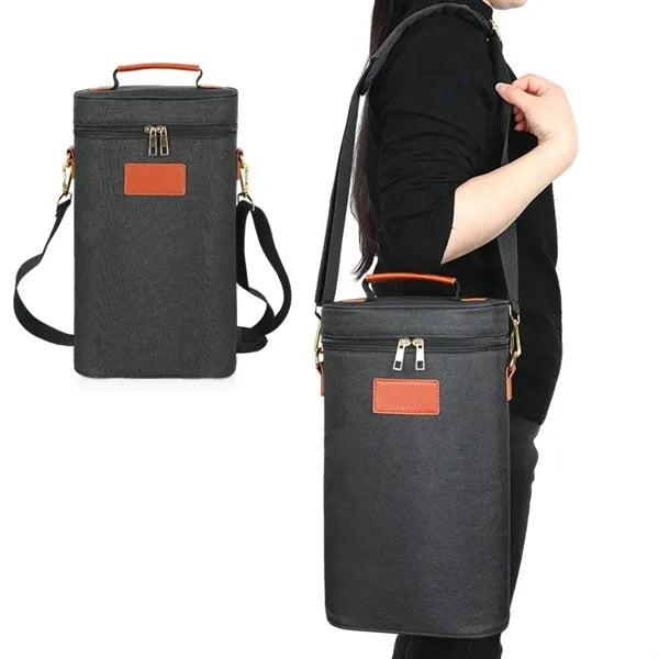 Insulated Wine Tote Bag - 2-Bottle