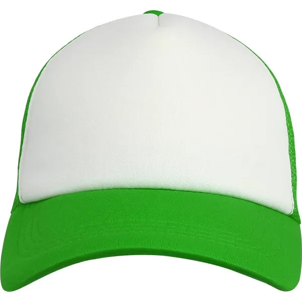 5 Panel Unstructured Mesh Back Trucker Cap