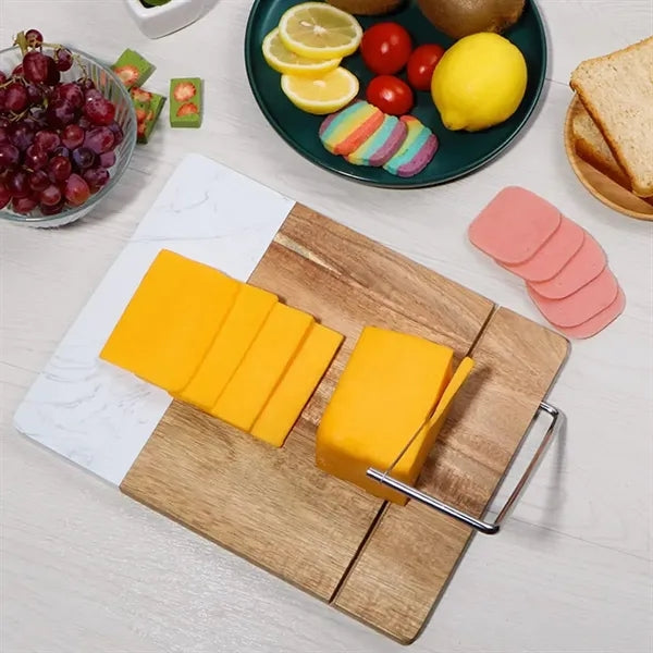 Marble Wood Cheese Slicer
