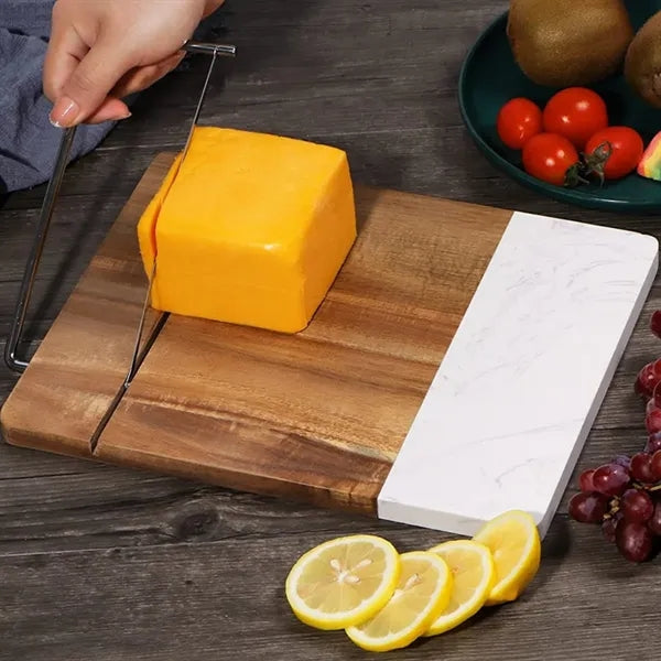 Marble Wood Cheese Slicer