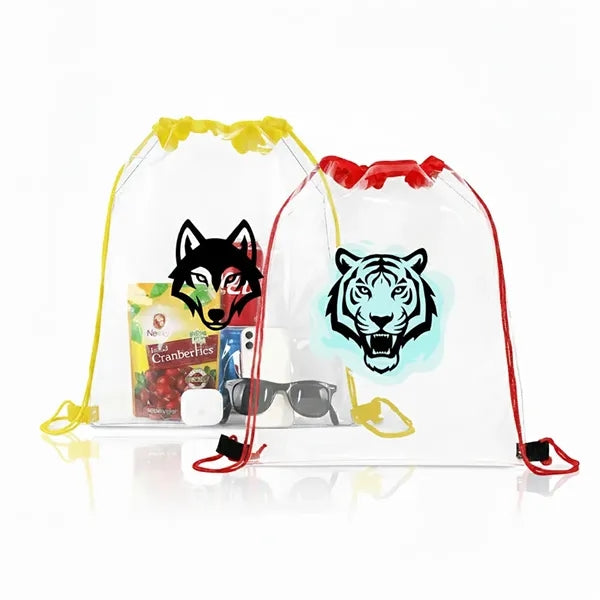 Clear PVC Drawstring Backpack