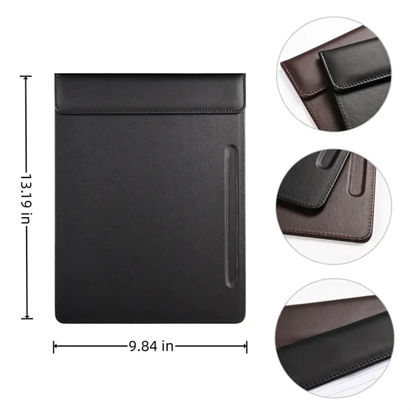Leather Magnetic Clipboard With Pen Slot