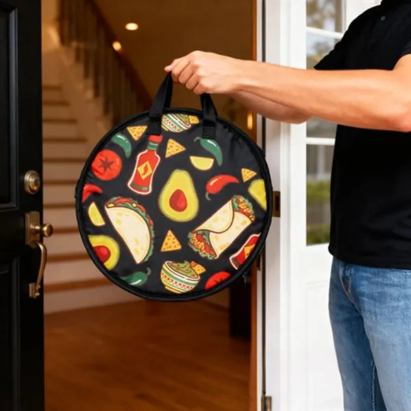Round Insulated Bread Pouch Bag for Food Storage