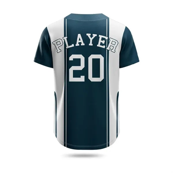 Unisex Full-Button Sublimated (UPF Mesh) Baseball Jersey