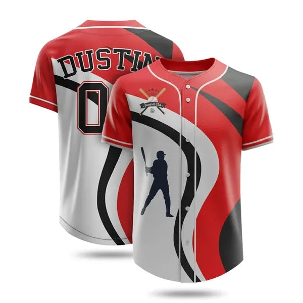 Unisex Full-Button Sublimated (UPF Mesh) Baseball Jersey