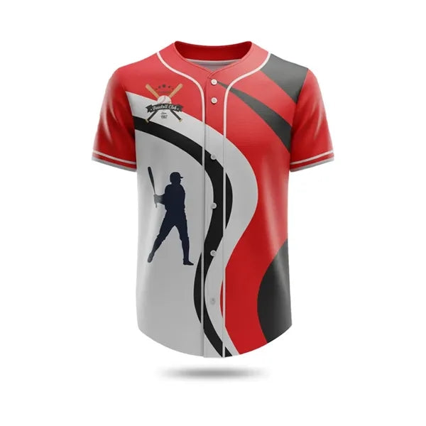 Unisex Full-Button Sublimated (UPF Mesh) Baseball Jersey