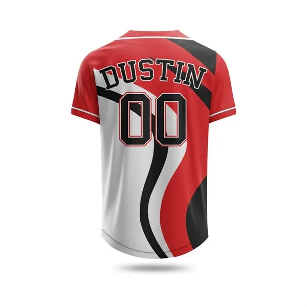 Unisex Full-Button Sublimated (UPF Mesh) Baseball Jersey