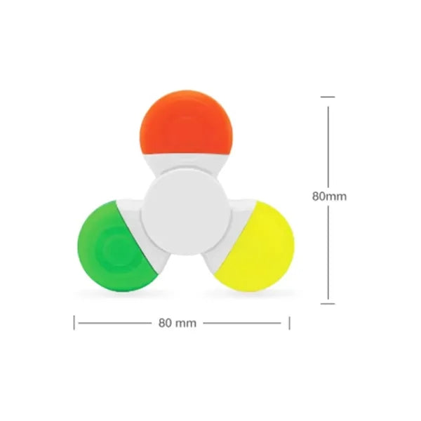 Multi-Color Fidget Spinner Highlighter Pen for Focus