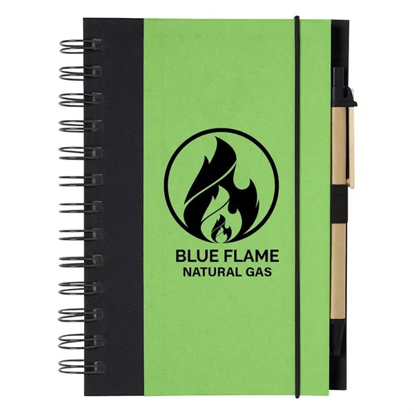 Eco-inspired Spiral Notebook & Pen