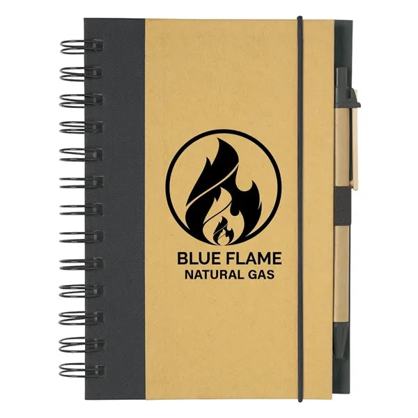 Eco-inspired Spiral Notebook & Pen