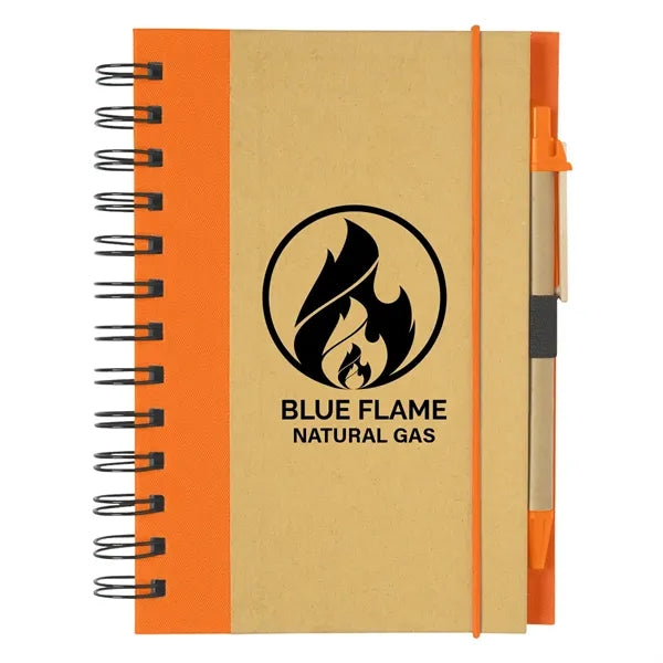 Eco-inspired Spiral Notebook & Pen
