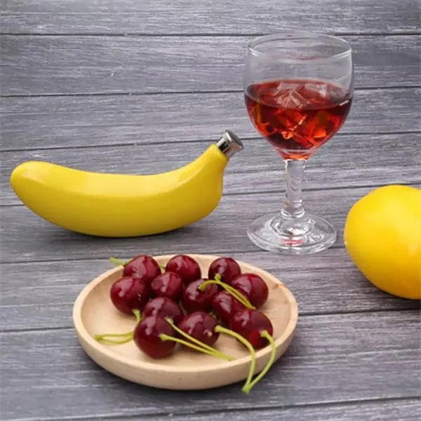Bottle Stainless Steel Banana Shaped Hip Flask 5 oz