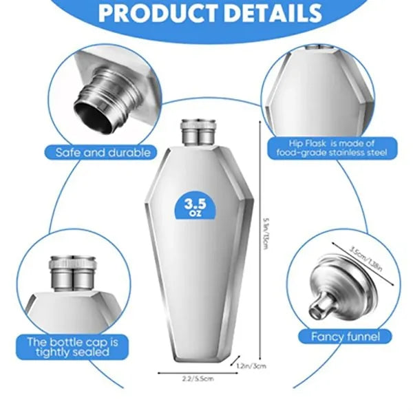 3.5oz stainless steel portable wine jug