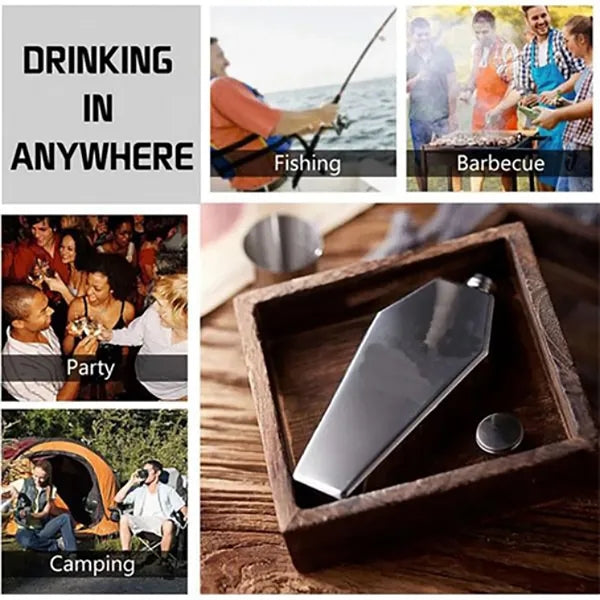 3.5oz stainless steel portable wine jug