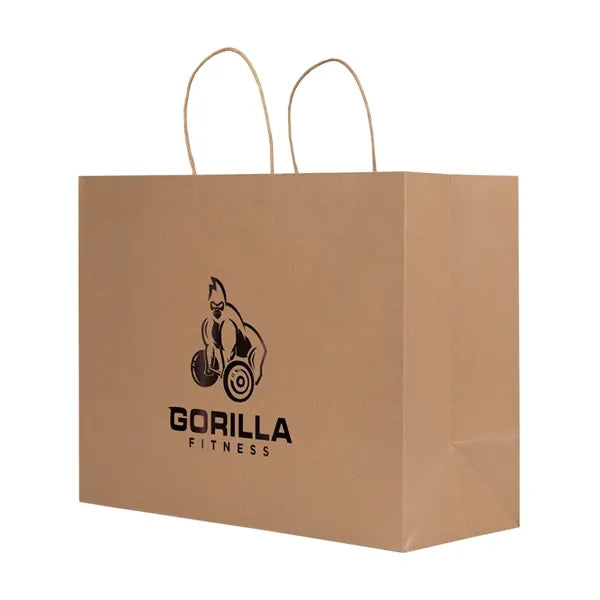 J- Fold Natural Kraft Shopping Bag