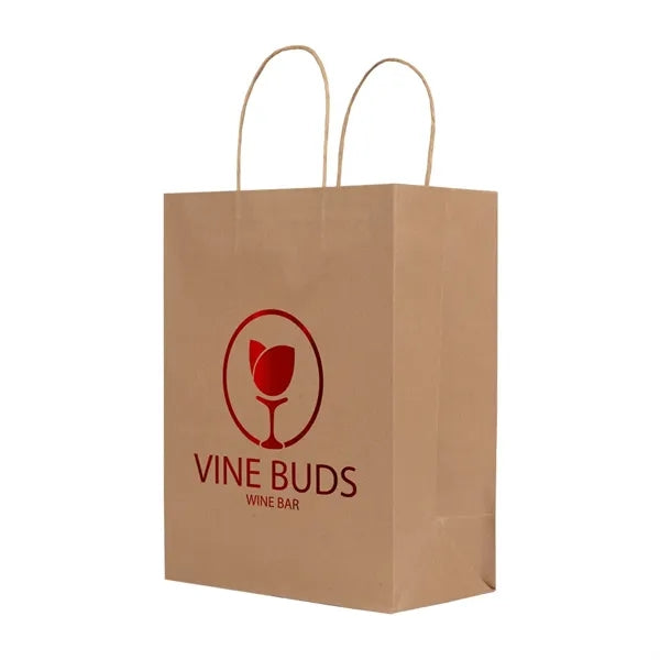 J- Fold Natural Kraft Shopping Bag