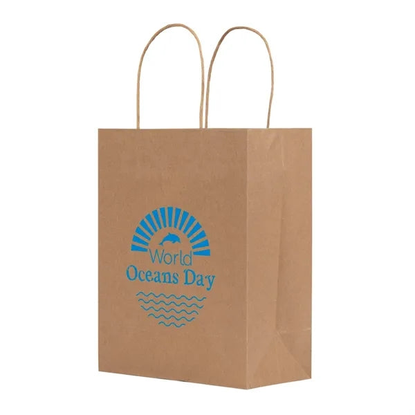 J- Fold Natural Kraft Shopping Bag