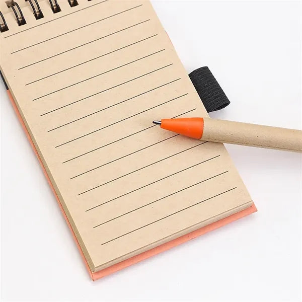 Eco Spiral Notebook with Matching Recycled Pen