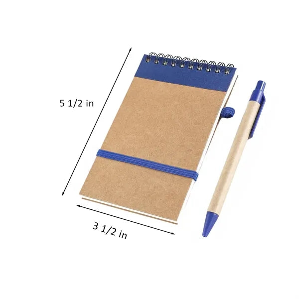 Eco Spiral Notebook with Matching Recycled Pen