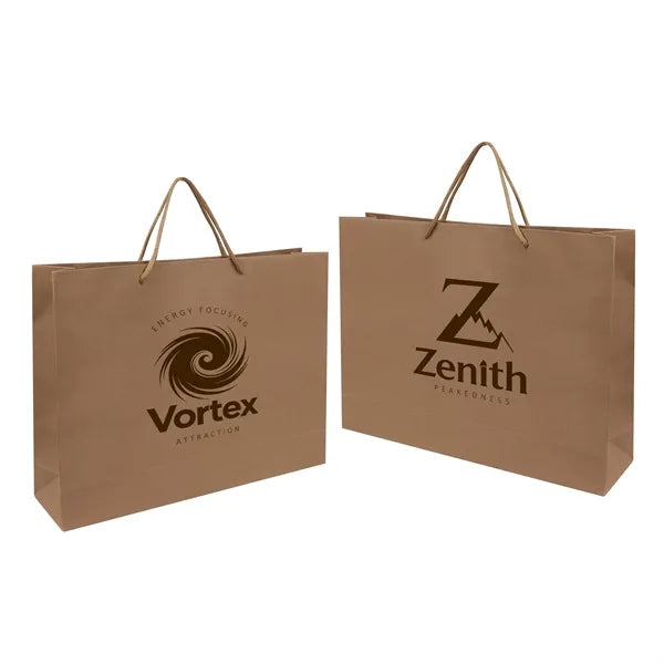 Natural Kraft Euro Tote Bag W/ Rope Handle 15.7"x11.8"x6"