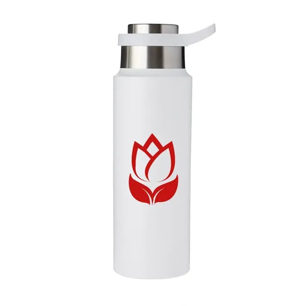 Harriton 22 oz Vacuum Insulated Water Bottle With Push-Lo...