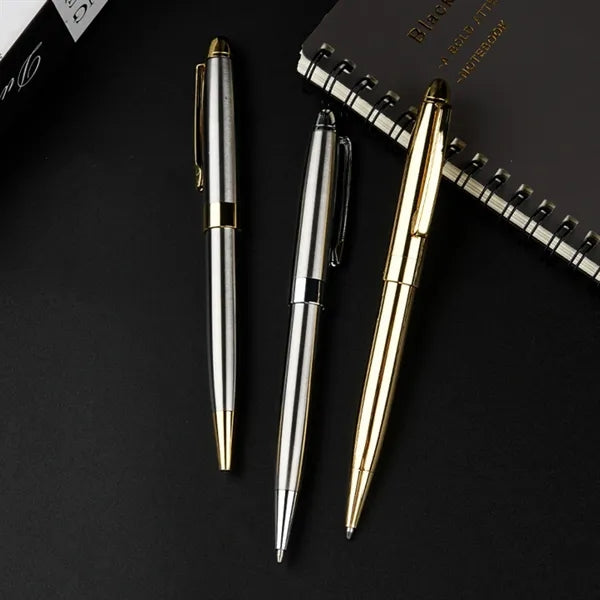 Metal Twist Pen For Smooth Writing In Office Tasks
