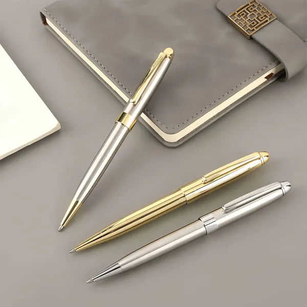 Metal Twist Pen For Smooth Writing In Office Tasks