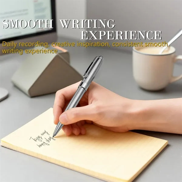 Metal Twist Pen For Smooth Writing In Office Tasks