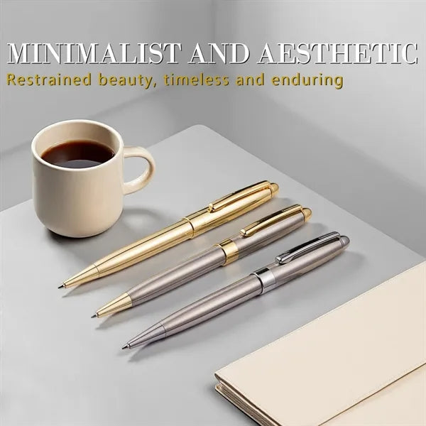 Metal Twist Pen For Smooth Writing In Office Tasks