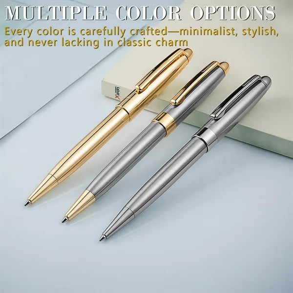 Metal Twist Pen For Smooth Writing In Office Tasks